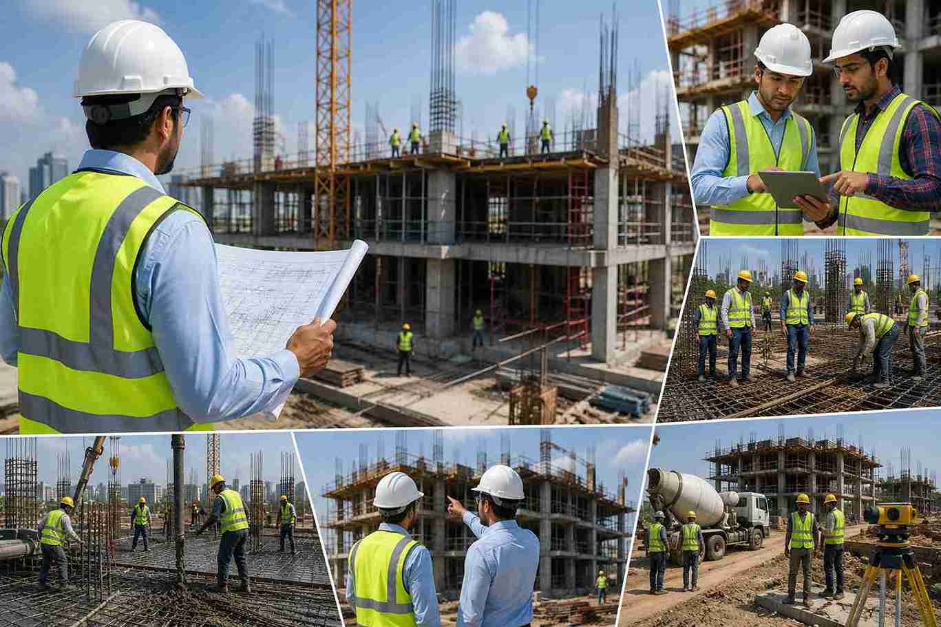 Engineer inspecting site